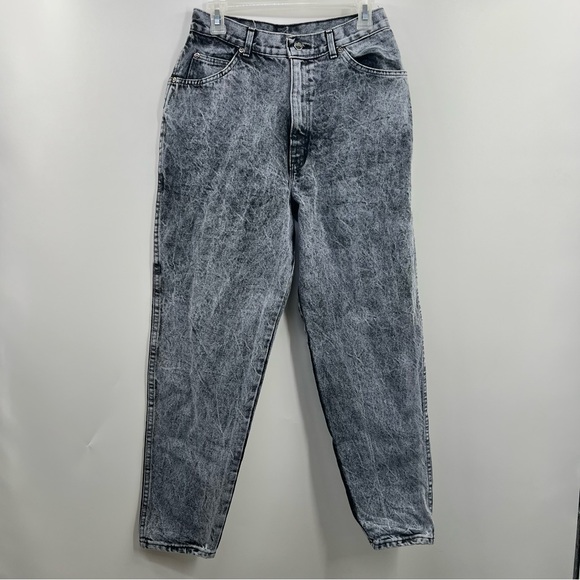 vintage chic made in USA grey acid wash jeans high rise mom jean size 14 NOS - Picture 1 of 8